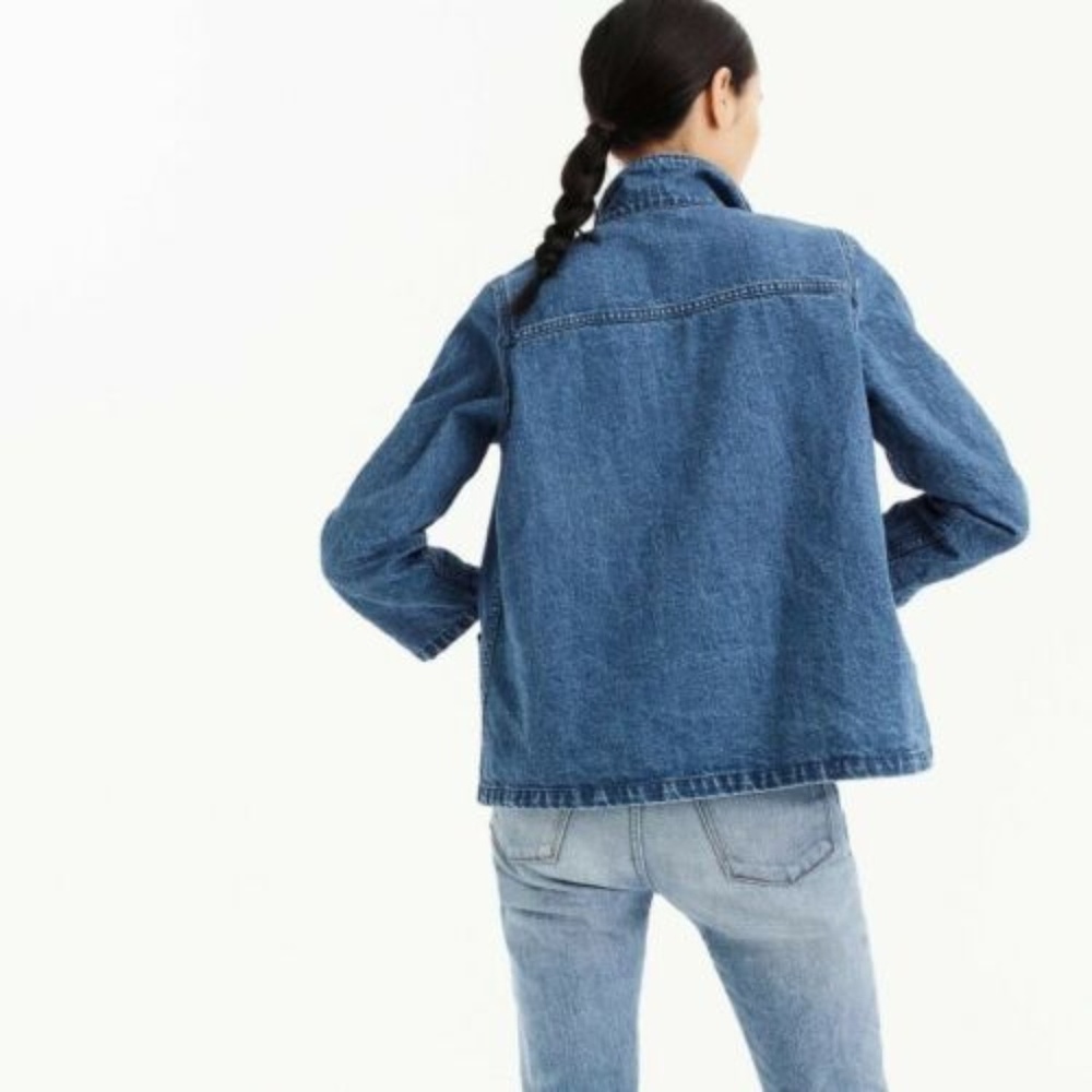 J.Crew Denim Work Swing Jacket in Stanmore Wash - Picture 3 of 8